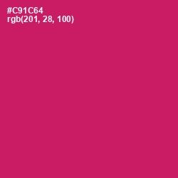 #C91C64 - Maroon Flush Color Image