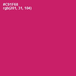 #C91F68 - Cerise Red Color Image