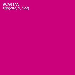#CA017A - Razzmatazz Color Image