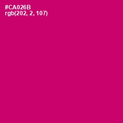 #CA026B - Razzmatazz Color Image