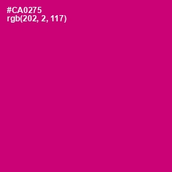 #CA0275 - Razzmatazz Color Image