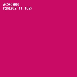 #CA0B66 - Razzmatazz Color Image