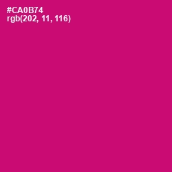 #CA0B74 - Razzmatazz Color Image