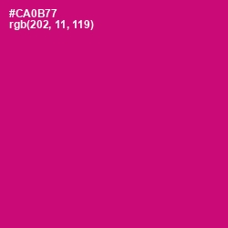 #CA0B77 - Razzmatazz Color Image