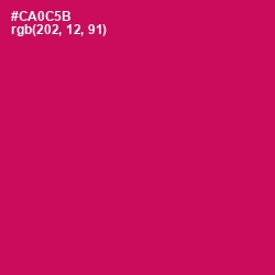 #CA0C5B - Razzmatazz Color Image