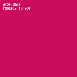 #CA0D5D - Razzmatazz Color Image