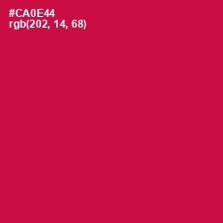 #CA0E44 - Maroon Flush Color Image