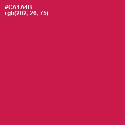 #CA1A4B - Maroon Flush Color Image