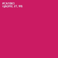 #CA1B63 - Maroon Flush Color Image