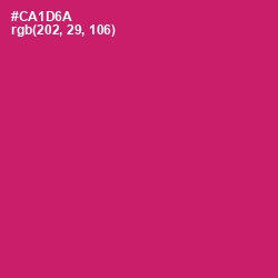 #CA1D6A - Cerise Red Color Image