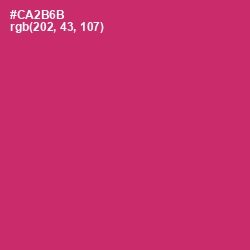 #CA2B6B - Cerise Red Color Image