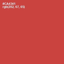#CA4341 - Fuzzy Wuzzy Brown Color Image