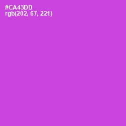 #CA43DD - Fuchsia Pink Color Image