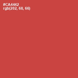 #CA4442 - Fuzzy Wuzzy Brown Color Image