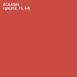 #CA4B40 - Fuzzy Wuzzy Brown Color Image