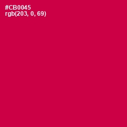 #CB0045 - Maroon Flush Color Image