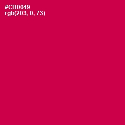 #CB0049 - Razzmatazz Color Image