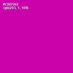 #CB01A9 - Red Violet Color Image