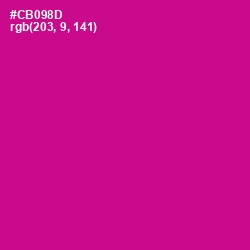 #CB098D - Red Violet Color Image