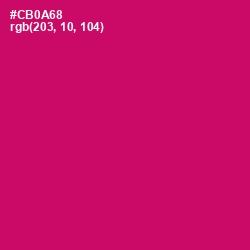 #CB0A68 - Razzmatazz Color Image