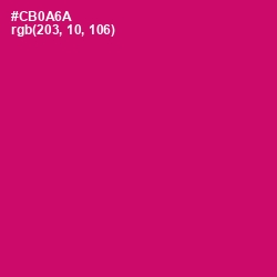#CB0A6A - Razzmatazz Color Image