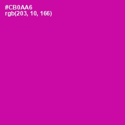 #CB0AA6 - Red Violet Color Image