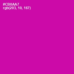 #CB0AA7 - Red Violet Color Image