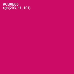 #CB0B65 - Razzmatazz Color Image