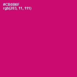 #CB0B6F - Razzmatazz Color Image