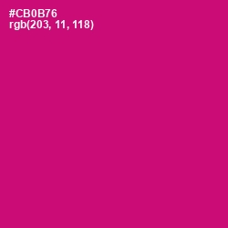 #CB0B76 - Razzmatazz Color Image