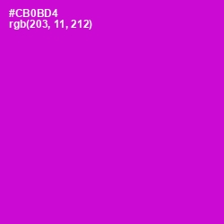 #CB0BD4 - Shocking Pink Color Image