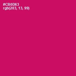 #CB0D63 - Razzmatazz Color Image