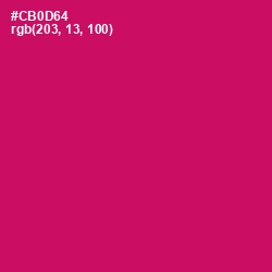 #CB0D64 - Razzmatazz Color Image