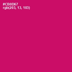 #CB0D67 - Razzmatazz Color Image