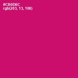 #CB0D6C - Razzmatazz Color Image