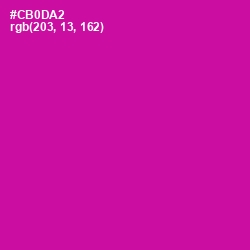 #CB0DA2 - Red Violet Color Image
