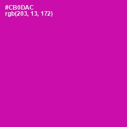 #CB0DAC - Red Violet Color Image