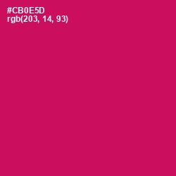 #CB0E5D - Razzmatazz Color Image