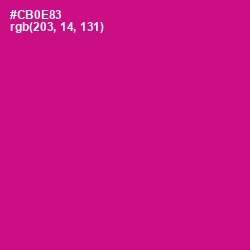 #CB0E83 - Red Violet Color Image