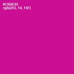 #CB0E93 - Red Violet Color Image