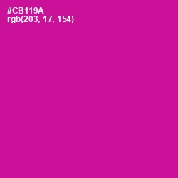 #CB119A - Red Violet Color Image