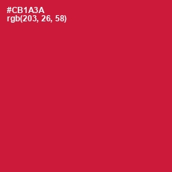 #CB1A3A - Cardinal Color Image