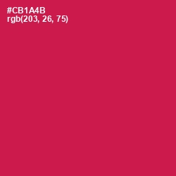 #CB1A4B - Maroon Flush Color Image