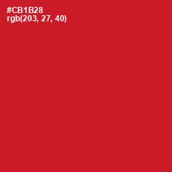 #CB1B28 - Cardinal Color Image