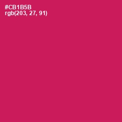 #CB1B5B - Maroon Flush Color Image