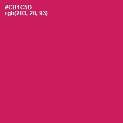 #CB1C5D - Maroon Flush Color Image