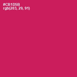 #CB1D5B - Maroon Flush Color Image