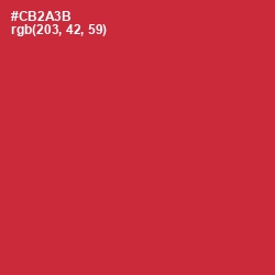 #CB2A3B - Flush Mahogany Color Image