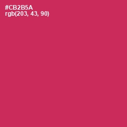 #CB2B5A - Maroon Flush Color Image