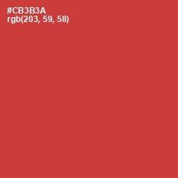 #CB3B3A - Flush Mahogany Color Image